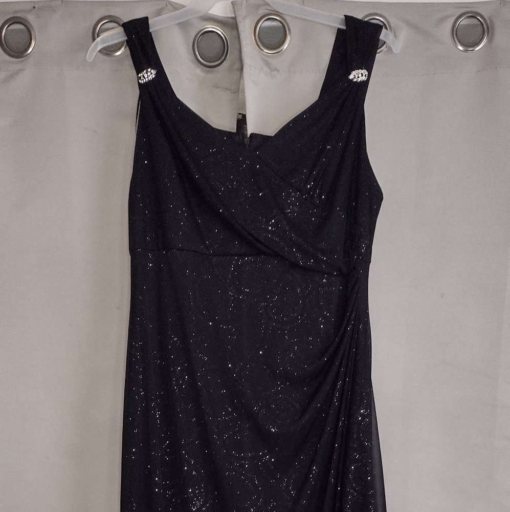 Special Occasion Black dress  size 18 . Long dress.